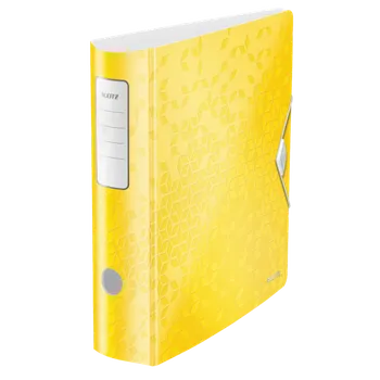 Mobilní kroužkový pořadač Leitz 180° Active Wow, 82 mm, A4, PP, žlutý