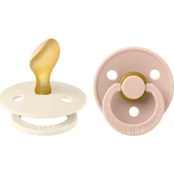 dudlíky BIBS Colour Anatomické dudlíky z přírodního kaučuku vel. 2 Ivory/Blush
