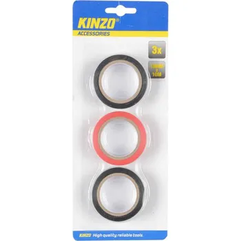 Sada nářadí Izolační páska elektrikářská 18mm x 10m KINZO 3ks