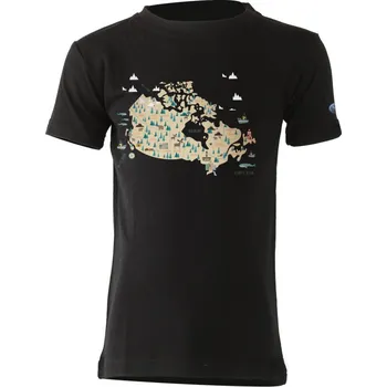 WILLY dětské merino triko - Černé 9090 / 120 / Černé