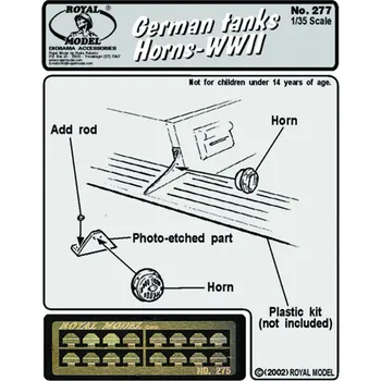Plastikový model Royal Model 1/35 Horns (for German tanks-WWII