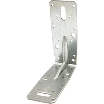 Tesařské kování KP9 Úhelník s prolisem 125x125x55x2,5 mm /RUN0003/