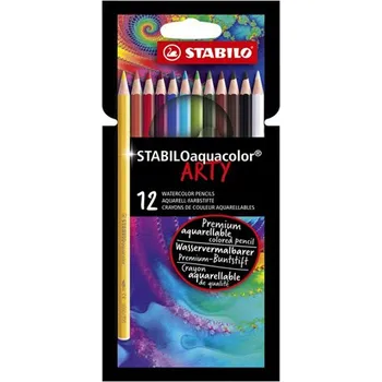 Výtvárné potřeby Stabilo Pastelky akvarelové STABILO aquacolor Artyom, 12 ks různých barev 450501