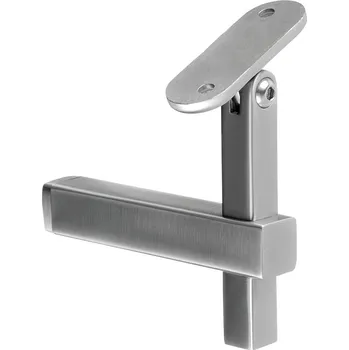 Zábradlí Konzole pro madlo, nastavitelná, Square Line, montáž na trubku Konzole pro madlo, nastavitelná, Square Line, montáž na trubku, plochá, ploché madlo, nerez. ocel 304, kartáčovaná