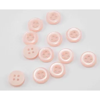 Knoflík Dírkový košilový knoflík - lososově růžový - průměr 1 cm