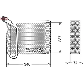 Výparník klimatizace Výparník, klimatizace, , 6848737, DENSO, DEV33004