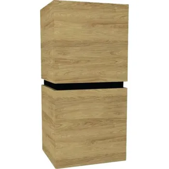 Koupelnový nábytek Koupelnová závěsná skříňka Devo Viva 2.0 pravá ořechovec přírodní 40 x 84 x 35 cm VV2-S2DP40x35-P71