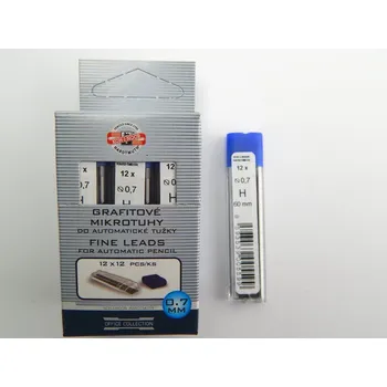 Kresba KOH-I-NOOR tuha do pentelky / mikrotužky grafitová 0.7 12 ks, B