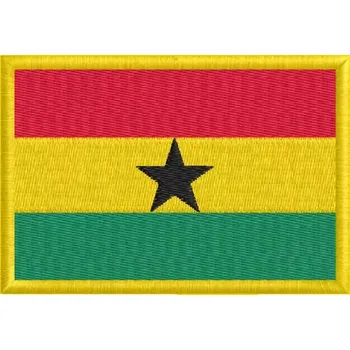 Nášivka Pelisport Ghanská vlajka vyšívaná 6 x 4 cm