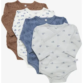 Kojenecký body Pippi kojenecké body s dlouhým rukávem OEKO - TEX set 4 ks 4760 - 741 Velikost: 74 OEKO - TEX