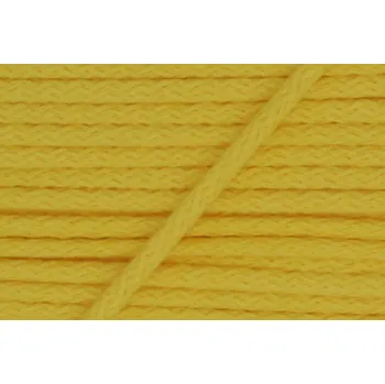 Bavlněná šňůra 4mm žlutá karta 50m