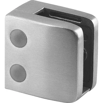 Úchyt skla, MOD 2600, bez gumové vložky Úchyt skla, MOD 2600, bez gumové vložky, trubka O48,3 mm, nerez. ocel 304, kartáčovaná