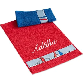 Dětský ručník se jménem NA PŘÁNÍ 30x50 Člobrdo červený