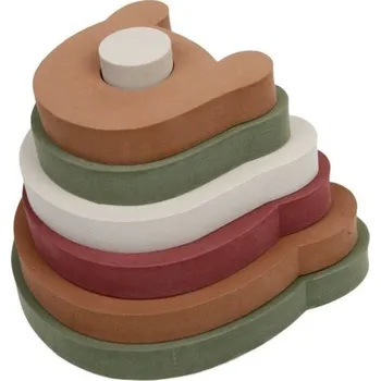 Hračka pro nejmenší VAN PAULINE Pěnová stohovací věž Bear Green