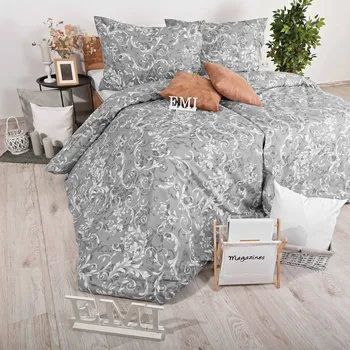 Povlečení bavlněné Royal šedé EMI: Standardní set jednolůžko obsahuje 1x 200x140 + 1x 90x70