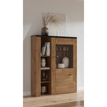 Komoda Vitrína Larona 2 - dub lefkas / touchwood