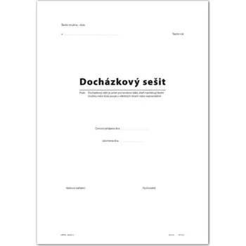 Sešit Docház. sešit pro žáky, A4, 250 str.