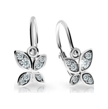 Náušnice Cutie Kids Jewellery c2259-10-10-x-2 Zlaté dětské náušnice na brizuru Cutie C2259 White - bílé zlato – zlatý šperk ryzosti 585/1000 v Dárkovém balení s Certifikátem GBEWB-00324