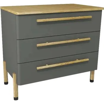 Koupelnový nábytek Koupelnová skříňka pod umyvadlo Devo Sonet šedá Classico/dub 84 x 75 x 49 cm SF-SU3S84-F118D01L09