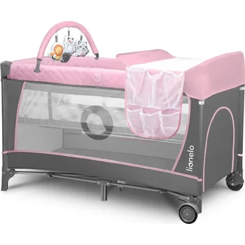 LIONELO Cestovní postýlka Flower Flamingo