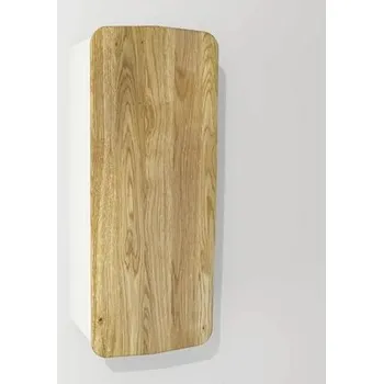 Koupelnový nábytek Koupelnová závěsná skříňka Devo Oval pravá dub přírodní/alpská bílá 34 x 94 x 33 cm OV-SW1DPR34-P36D01L09