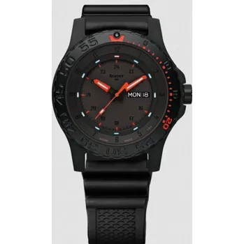 Módní doplněk Traser P6600 Red Combat pryž + 5 let záruka a dárek ZDARMA