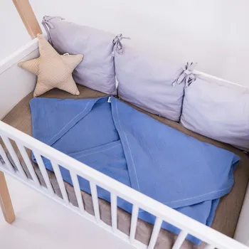 Dětská deka Tulimese Zavinovací mušelínová deka modrá