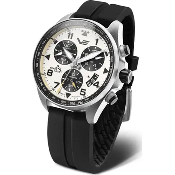 Hodinky Hodinky Vostok Europe Space Race chrono line 6S30-325A743S černé + Dárek zdarma