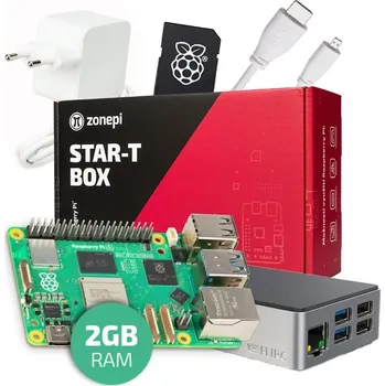 Stolní počítač Sada s Raspberry Pi 5 (2GB RAM), Flirc krabička + 32GB microSD + příslušenství
