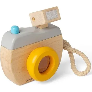 Dřevěná hračka Bigjigs Toys Dřevěný fotoaparát s bleskem