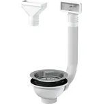 Slovarm T-739PBZ/II Odpadová výpusť s nerez mřížkou a přepadem