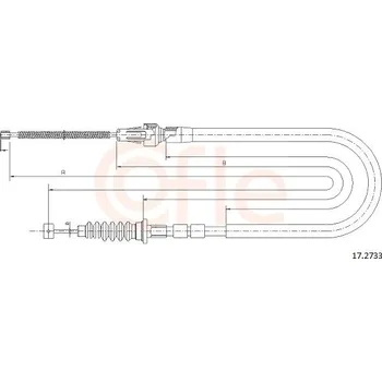 Lanko parkovací brzdy Tazne lanko, parkovaci brzda, , 522523, 97217149, COFLE, 17.2733