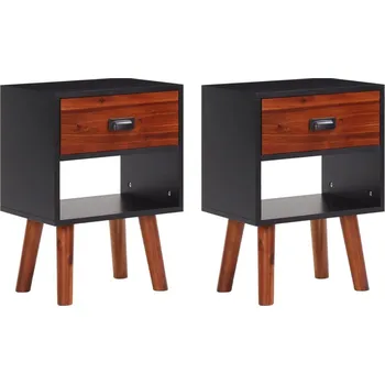 Noční stolek vidaXL Marketos Noční stolek masivní akáciové dřevo 2 ks 40 x 30 x 57 cm