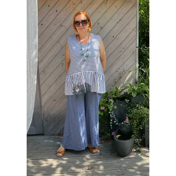 Dámská halenka Malovaná pruhované halenka 48 - 52