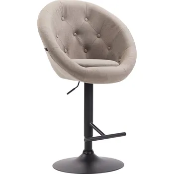 Barová židle Barová židle Hawes - látkové čalounění - černý rám | taupe