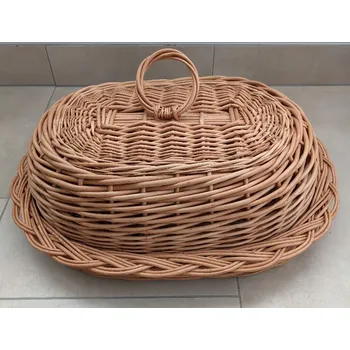 Proutěný podnos s víkem - Proutěný podnos s víkem, šhv=42x33x6/16 cm