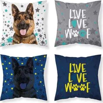 Povlak na dekorativní polštářek Povlak na polštářek Pes Vlčák svítící 40x40 cm