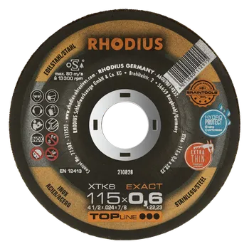 Řezný kotouč RHODIUS Extra tenký řezný kotouč XTK6 EXACT 25 ks PACK 115 x 0,6 x 22,23 TOPline