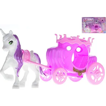 Figurka Jednorožec 10 cm s kočárem 11 cm volný chod