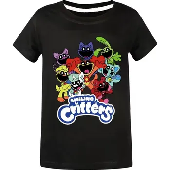 Dívčí oblečení Dětské tričko s potiskem Smiling Critters (mix barev) Barva: Černá, Velikost: 4-5 let (110)