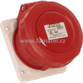 Elektrická zásuvka Famatel 24370 Zásuvka vestavná IP67/400V/16A/4P 6h, přímá - SpeedPRO