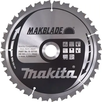 Příslušenství k pile MAKITA Kotouč pilový dřevo MAKBLADE 255x2.3x30mm 32Z