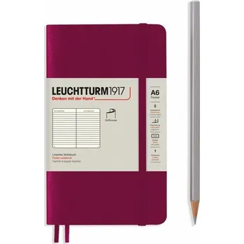 Zápisník Port Red, Softcover, Pocket (A6), 123 p., ruled