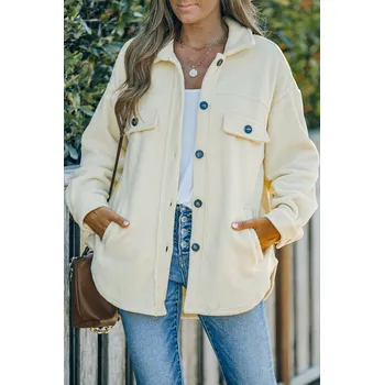 Dámská casual bunda OMG Dámská košilová bunda Wiode béžová M