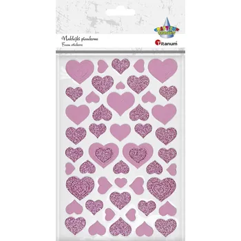 samolepka ST438, Samolepky, růžová srdíčka, mix velikostí, rozměr archu 20x13cm
