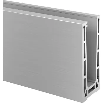 Zábradlí Easy Glass Pro, základní profil, horní montáž Easy Glass Pro, základní profil, horní montáž, délka 5000 mm, bez otvorů, hliník, surový