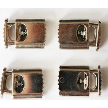 Knoflík Brzdička plastová 80087 na kul. šňůrku plastová - Stříbrná, 20x15mm