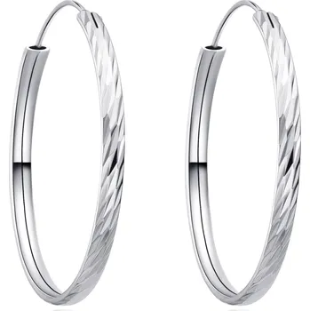 Náušnice NUBIS® Stříbrné náušnice kruhy 45 mm - NB-3037-45