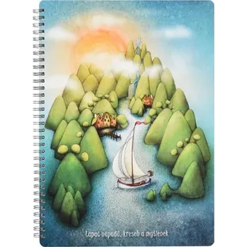 Blok Kroužkový blok CESTA ŽIVOTEM A4, čtvereček, 50 listů