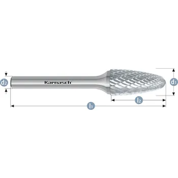 Fréza Karnasch 113051030 | F (RBF) - Zaoblená fréza HP-3 6,0x18x6-50 mm, nepovlakované
